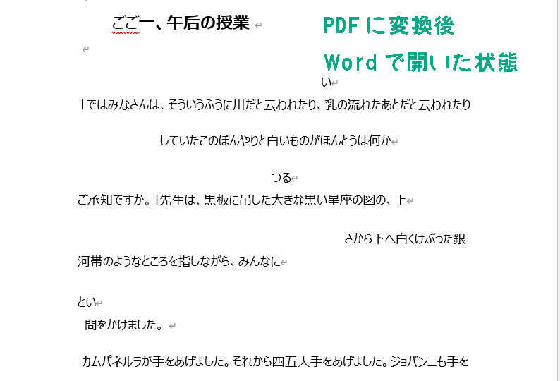 PDFをWordに変換する際の注意点